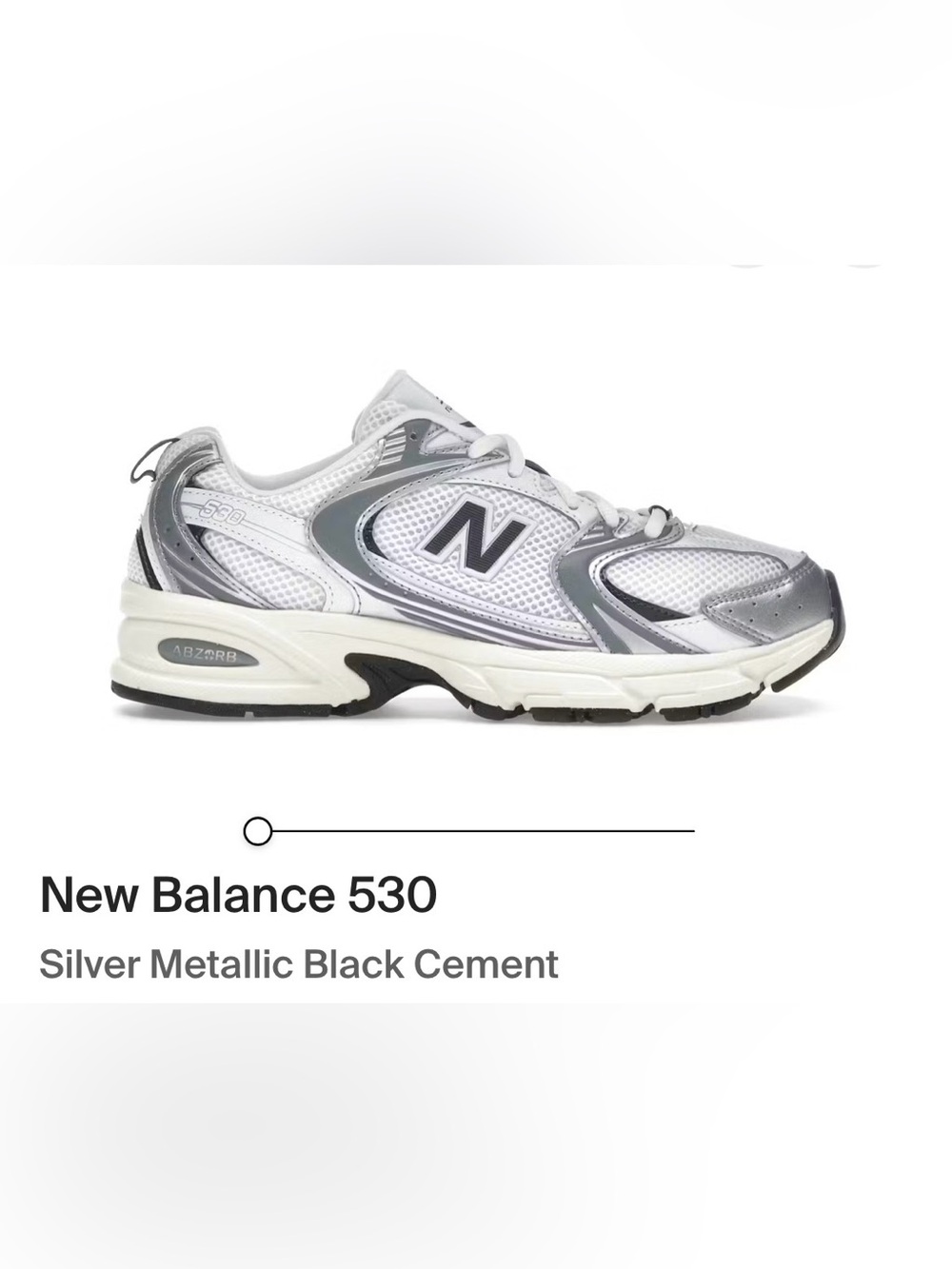 New Balance 530 Silver unisex Athletic Mesh Sneakers